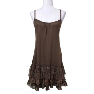 A’REVE Slip Cami Tiered Lace Dress